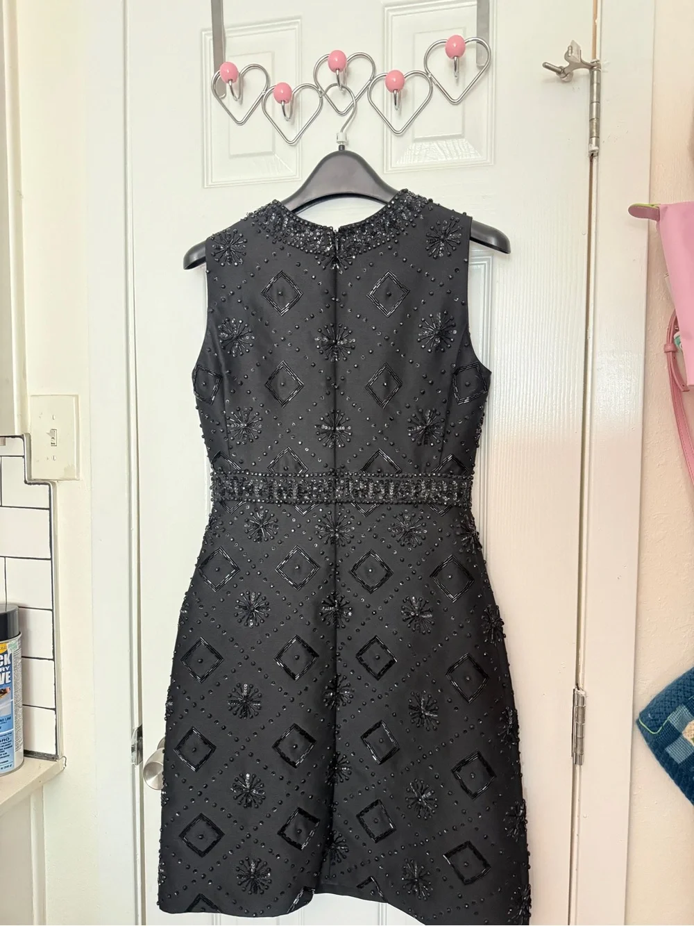 Tory Burch Black Beaded Sleeveless Dress